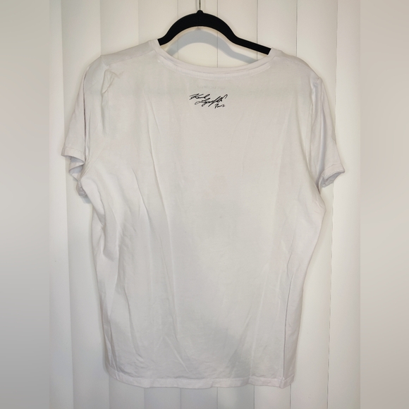 Karl Lagerfeld white shirt with Paris theme size L - Picture 3 of 4